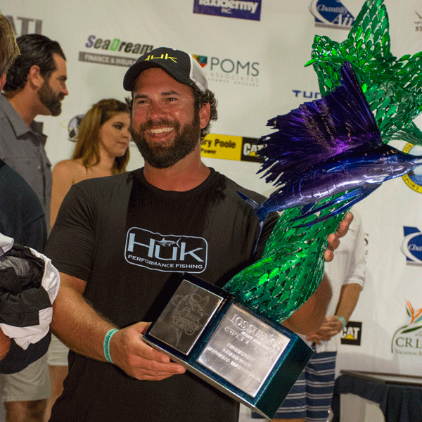 captain_with_trophy Agitator Angler with the tournament series champion trophy