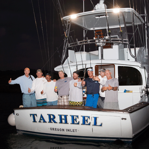 tarheel team tarheel on back of fishing boat