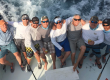 Team Tarhell on the back of their fishing boat