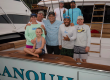 Team Tranquilo on the back of the boat