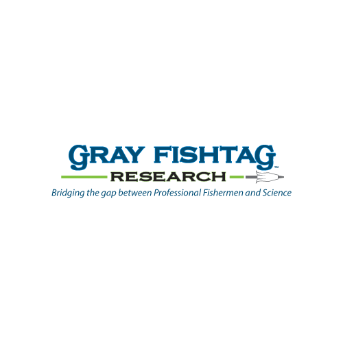 Fishing Tournament Los Suenos Sponsor Logo Gray Fishtag